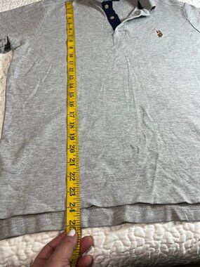 U.S. Polo Assn Luxury Feel Shirt Gray Short Sleeve Button Preppy Pony Mens Large